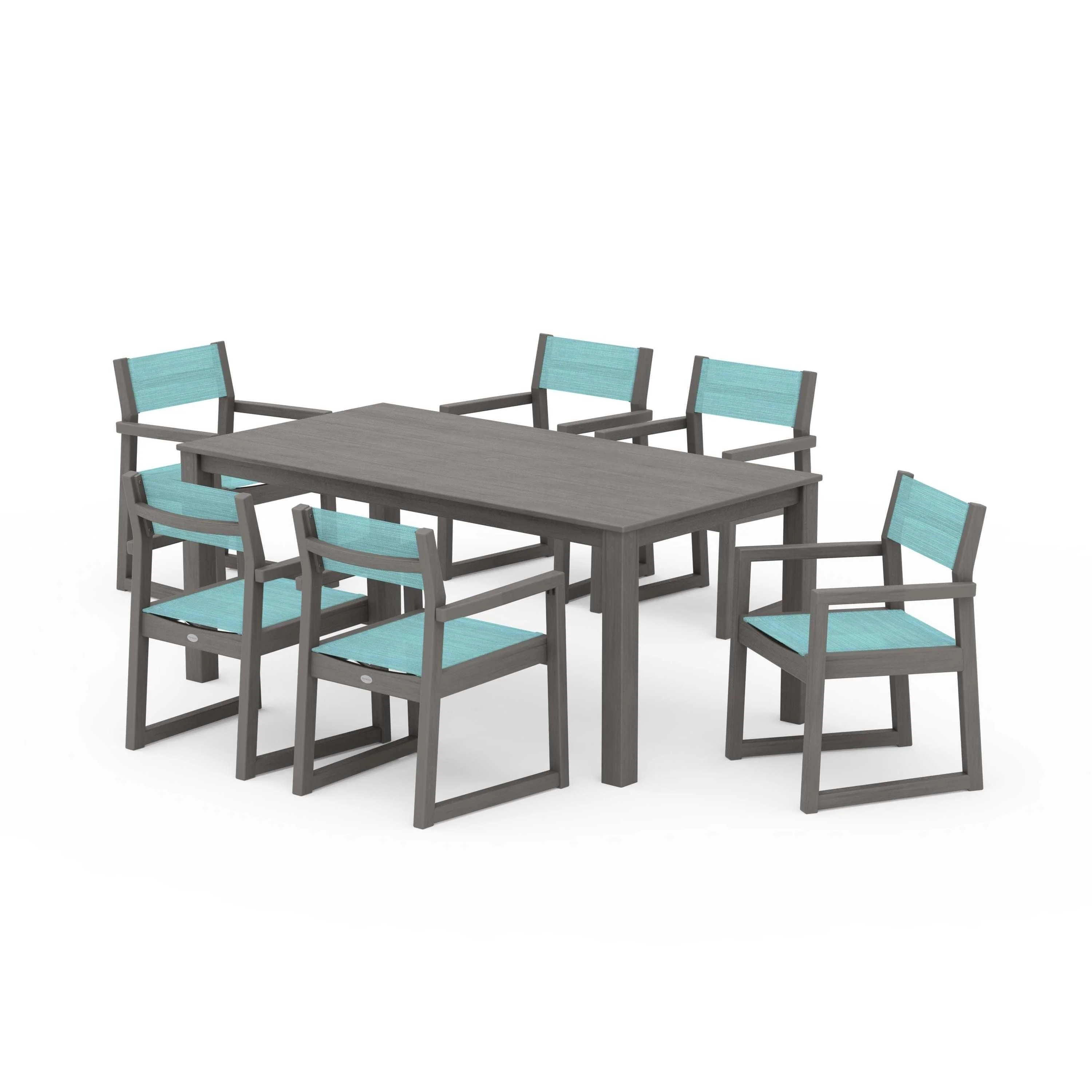 EDGE Sling Arm Chair 7-Piece Parsons Dining Set - Image 88