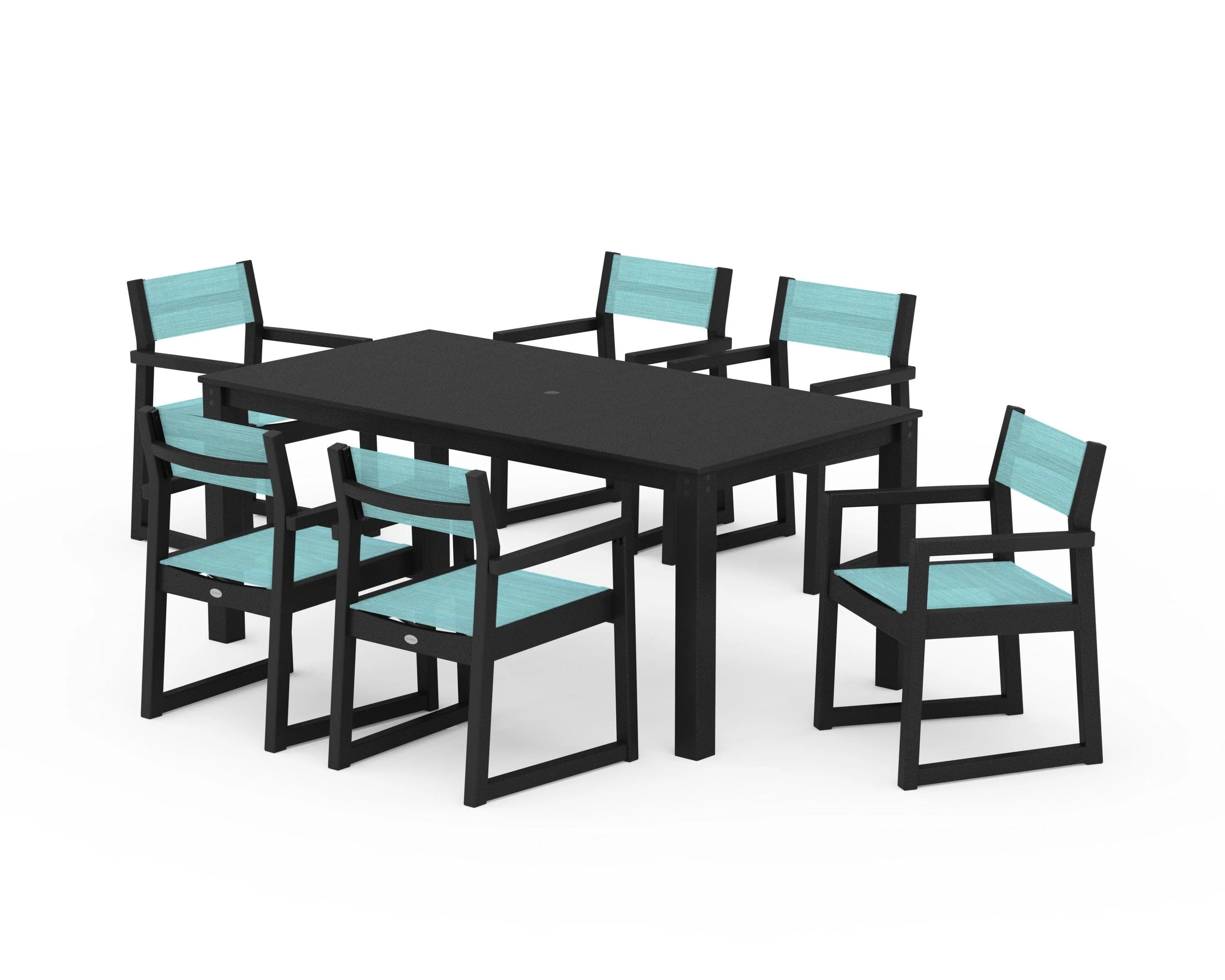 EDGE Sling Arm Chair 7-Piece Parsons Dining Set - Image 9
