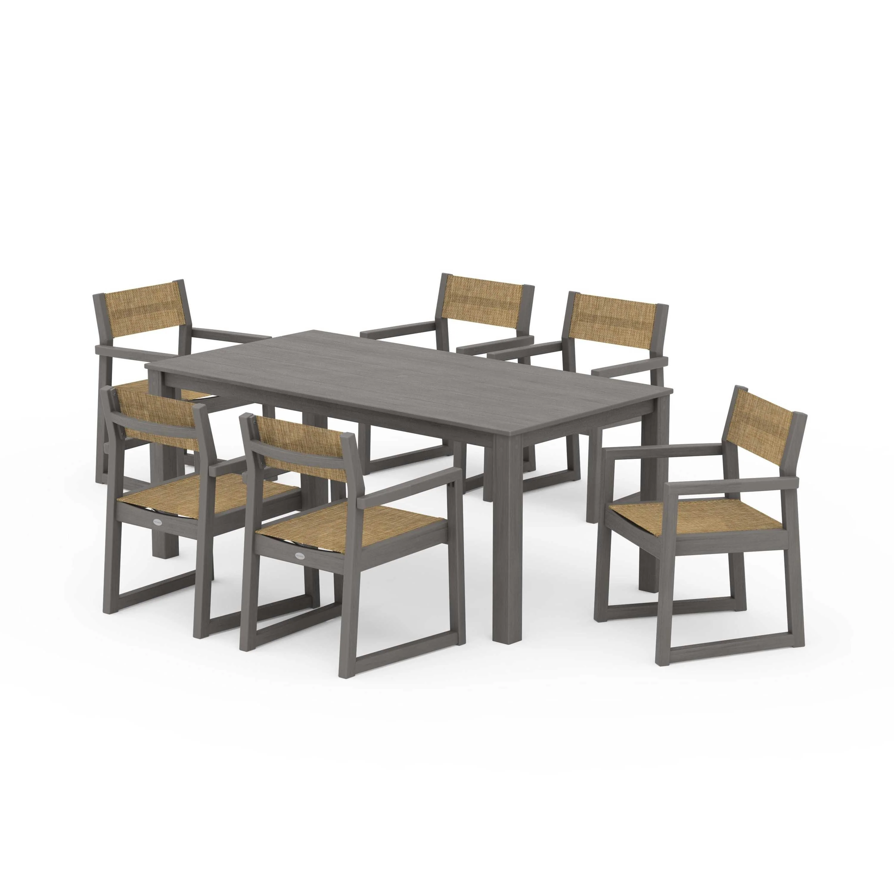 EDGE Sling Arm Chair 7-Piece Parsons Dining Set - Image 98