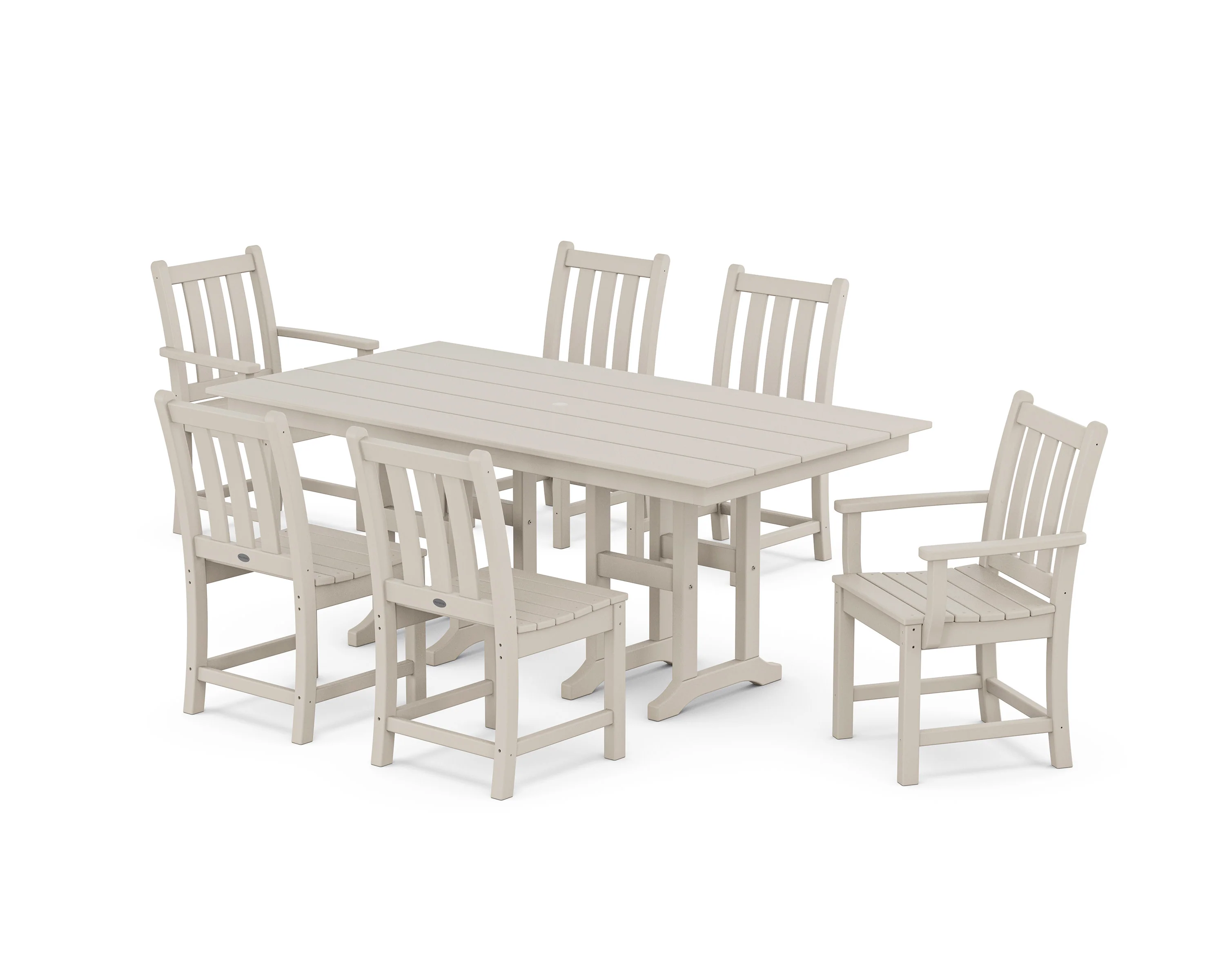 Traditional Garden 7-Piece Farmhouse Dining Set - Image 5
