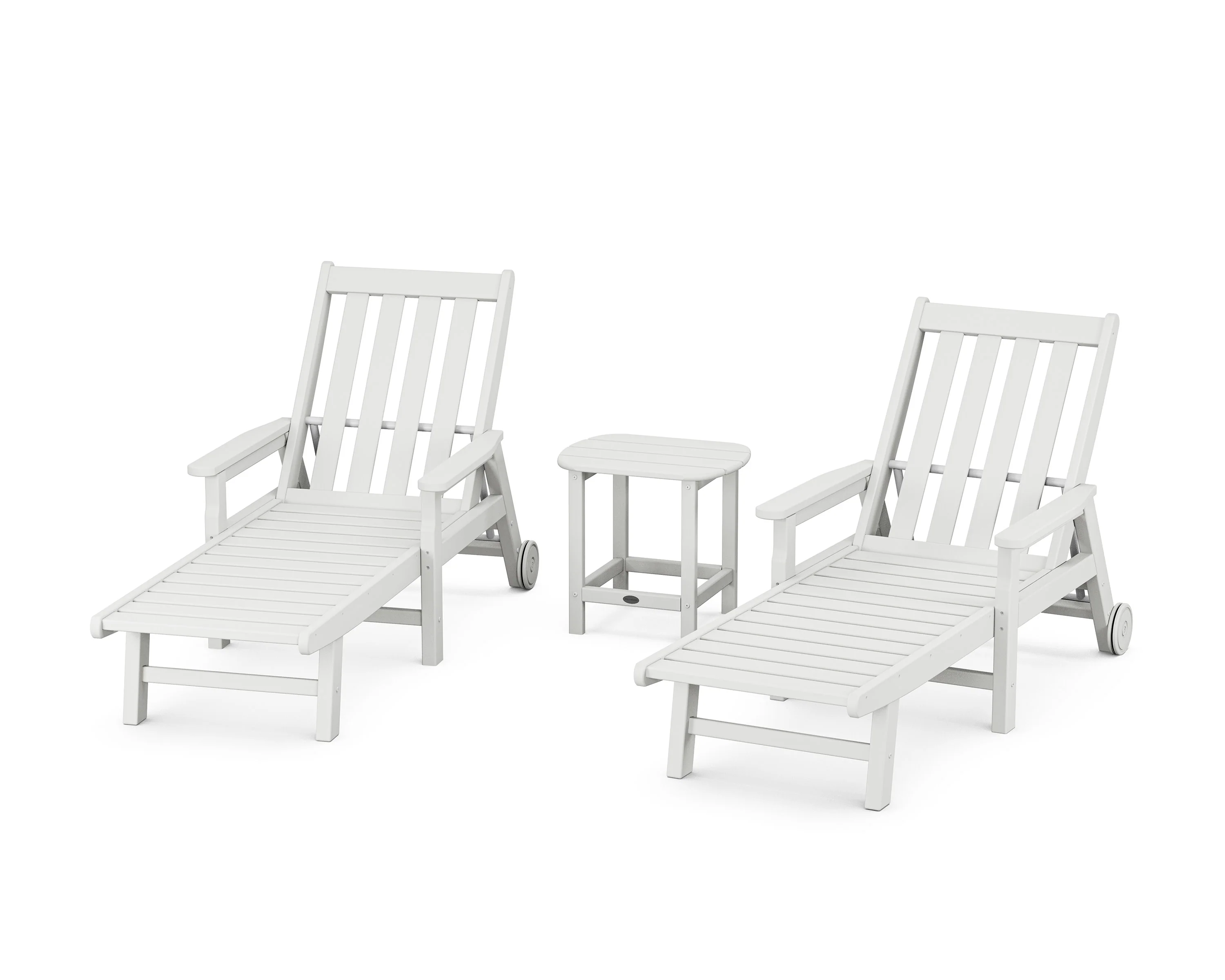 Vineyard 3-Piece Chaise with Arms and Wheels Set - Image 5