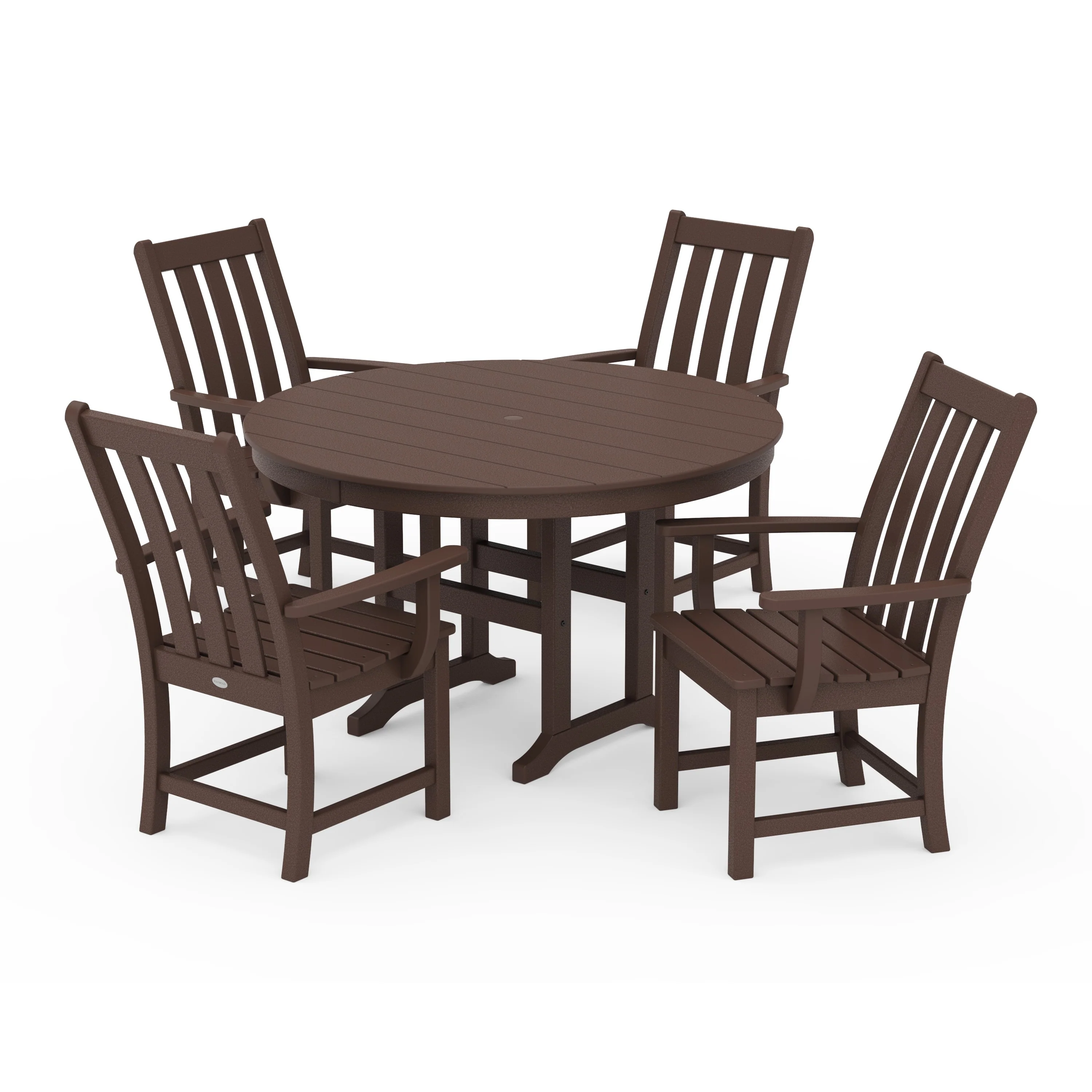 Vineyard 5-Piece Round Farmhouse Dining Set - Image 10