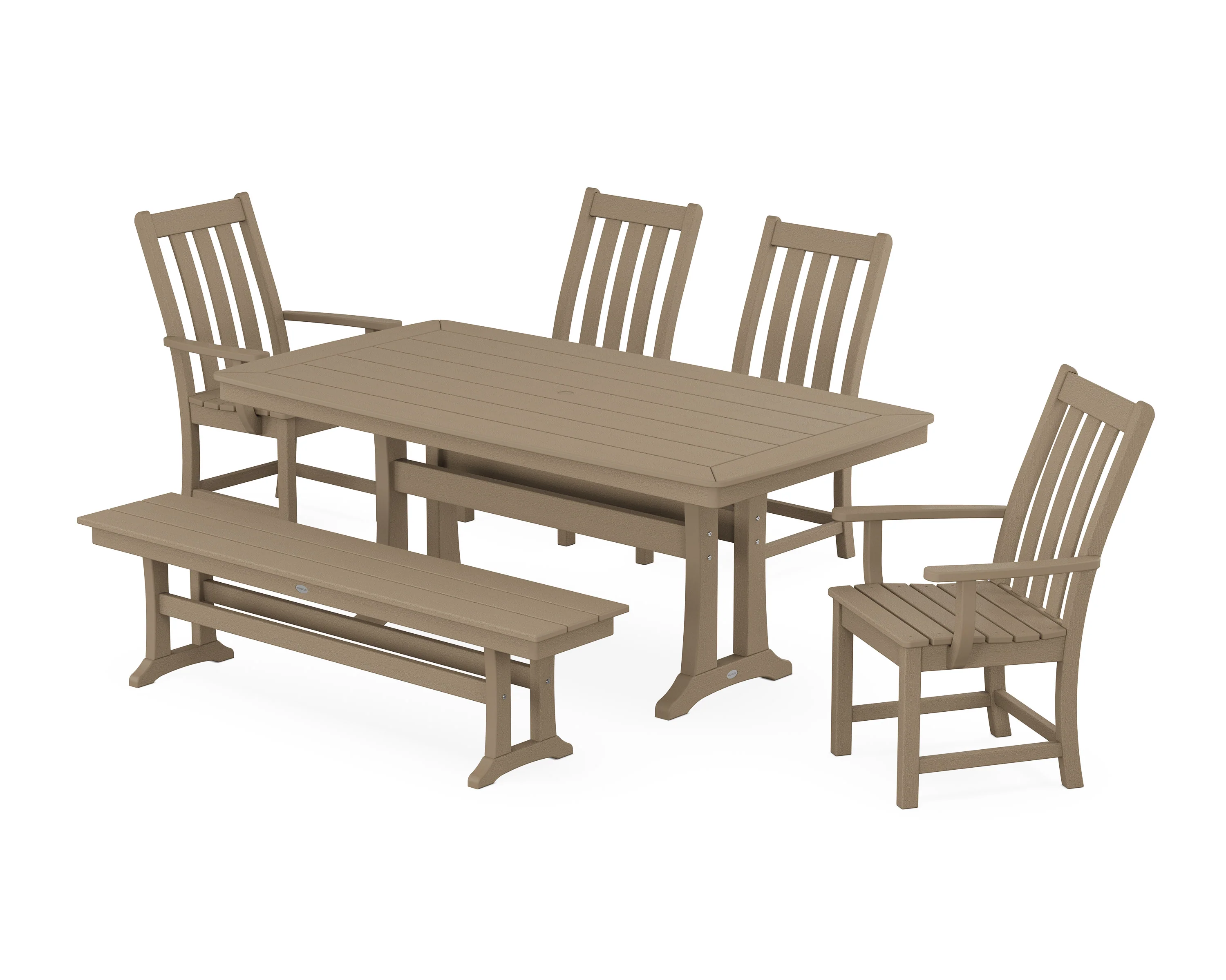 Vineyard 6-Piece Dining Set with Trestle Legs - Image 12