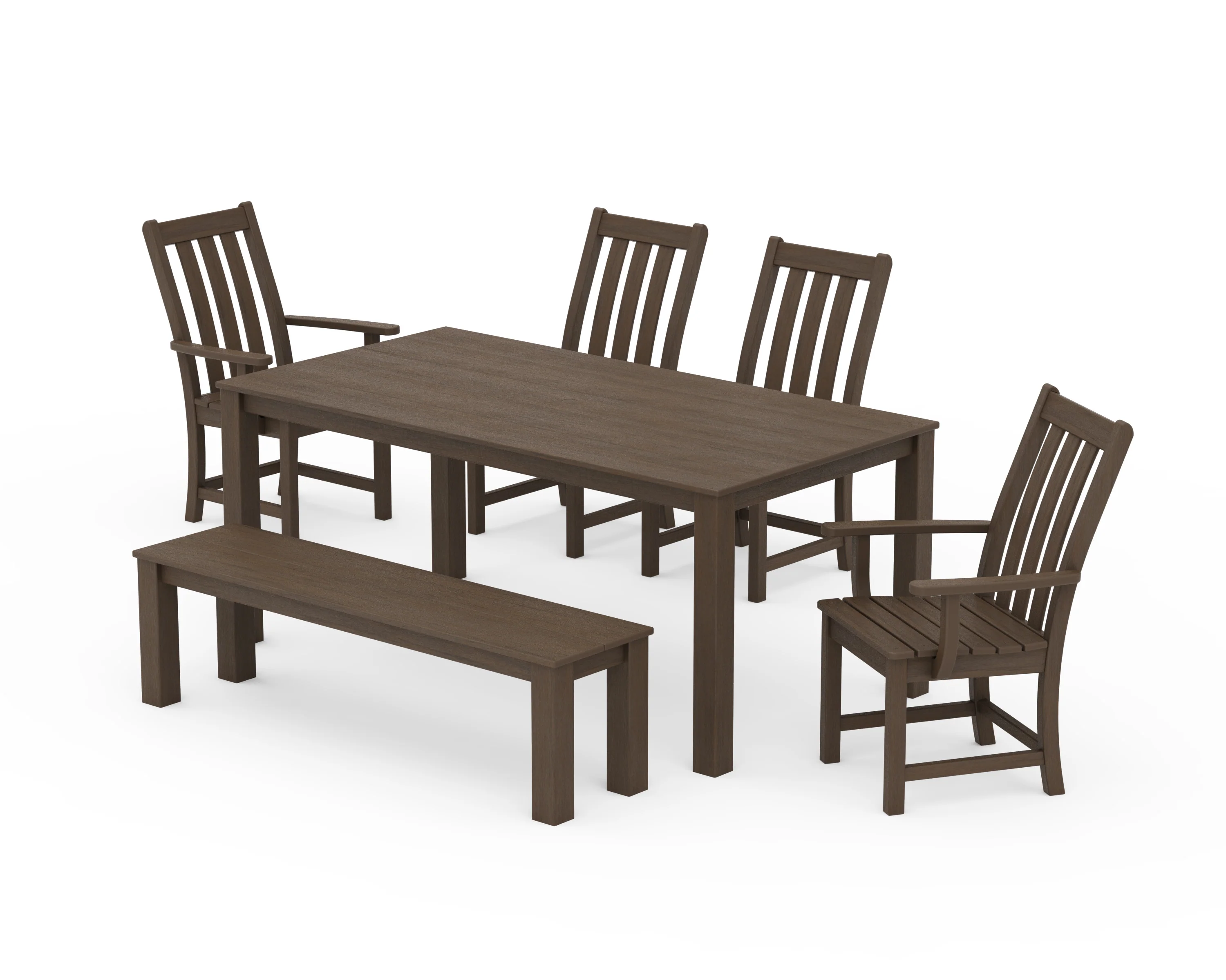 Vineyard 6-Piece Parsons Dining Set with Bench - Image 12