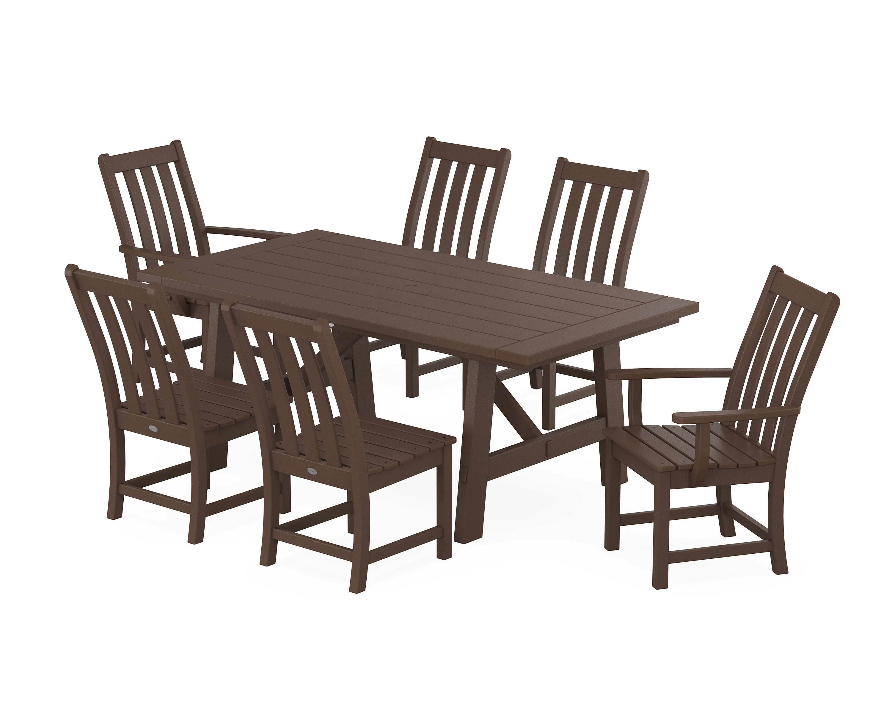 Vineyard 7-Piece Rustic Farmhouse Dining Set - Image 9