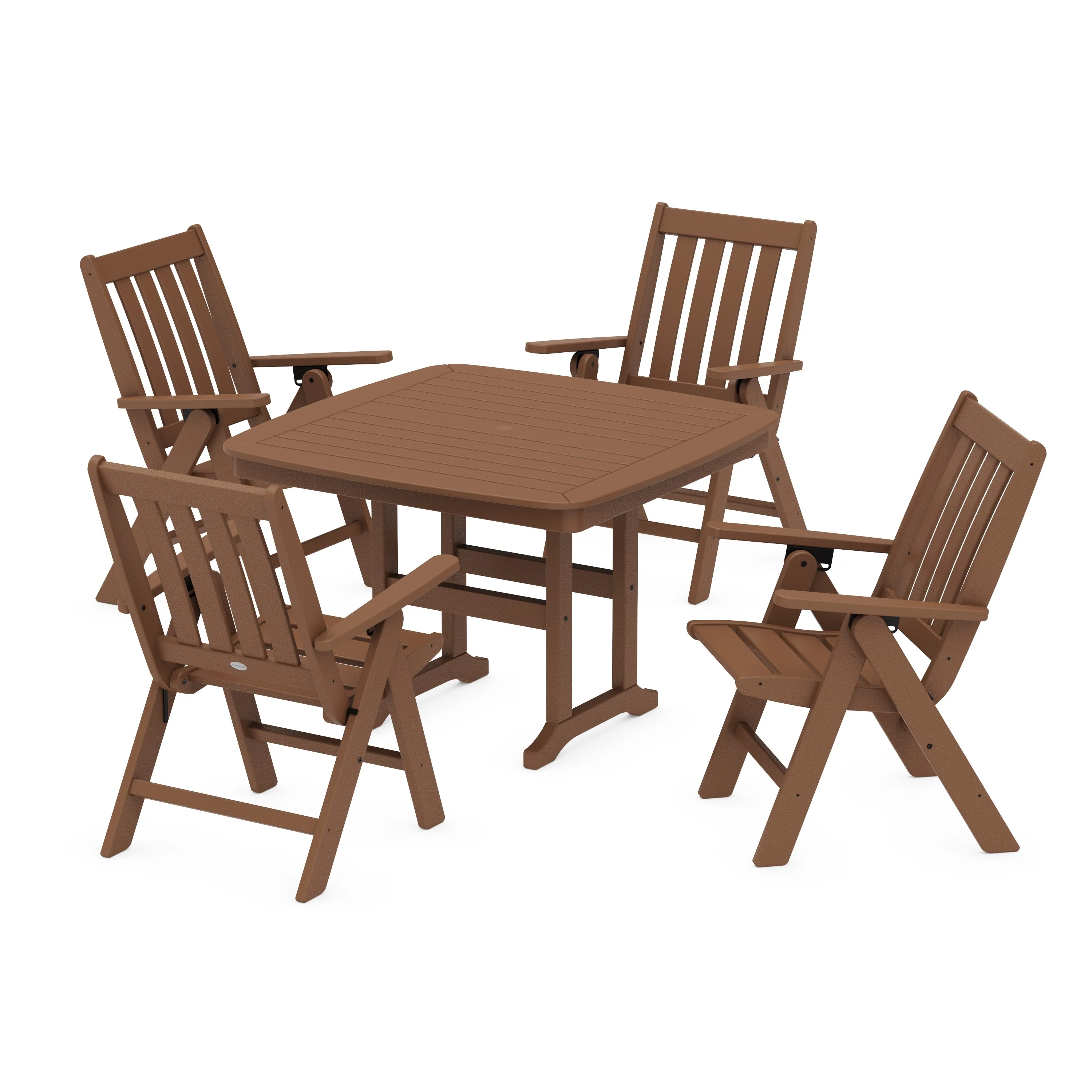 Vineyard Folding Chair 5-Piece Dining Set - Image 6