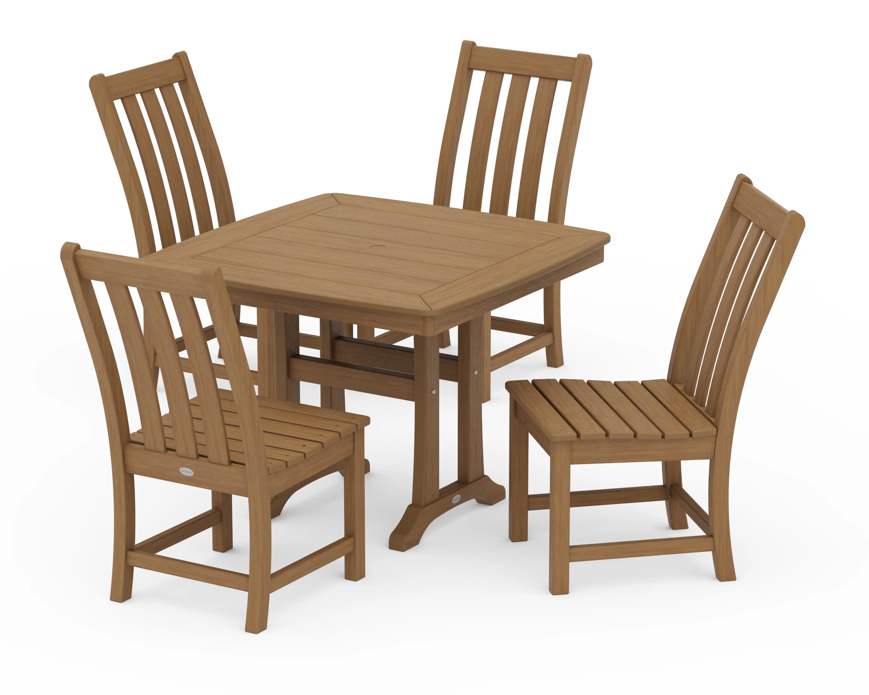 Vineyard Side Chair 5-Piece Dining Set with Trestle Legs - Image 13