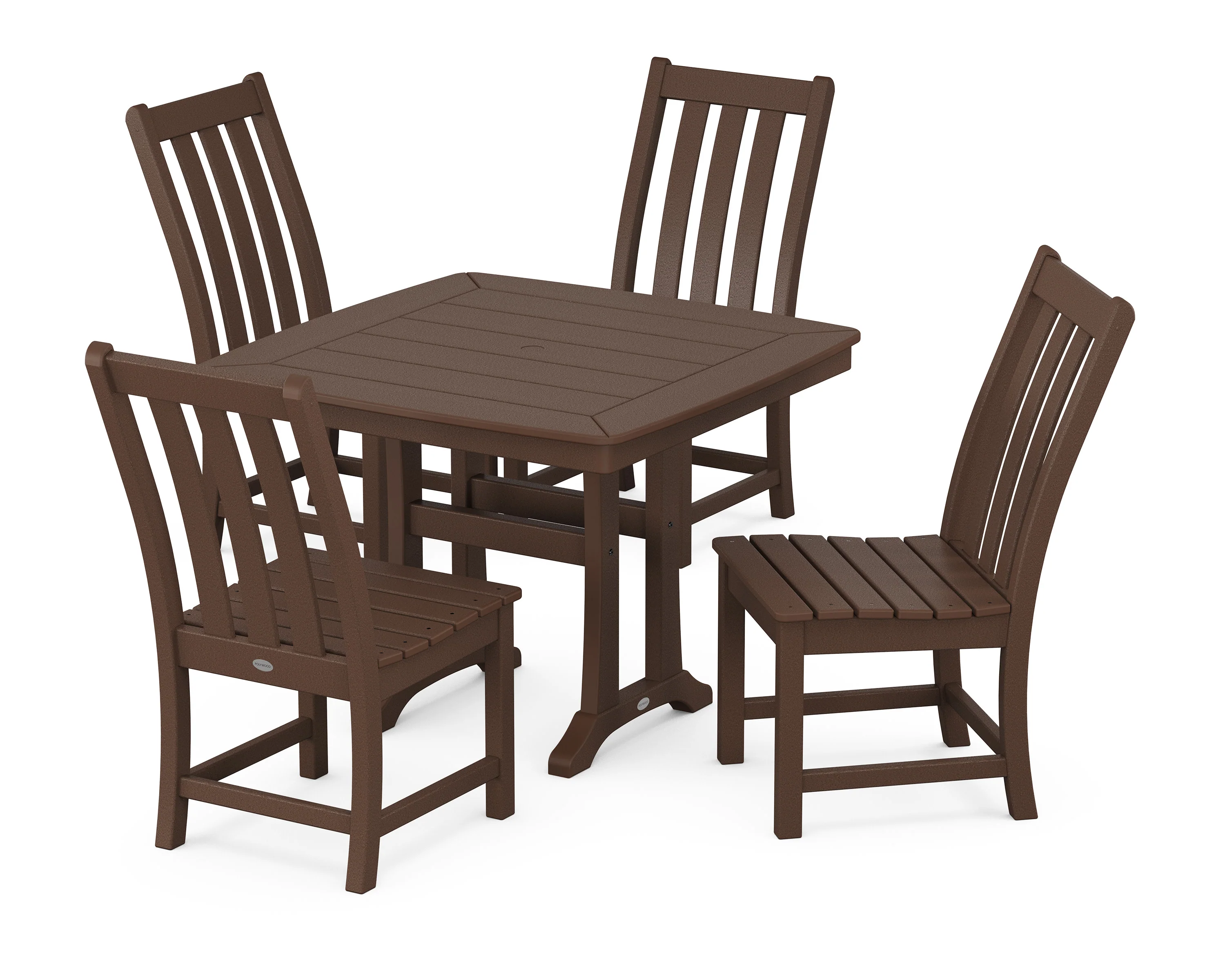 Vineyard Side Chair 5-Piece Dining Set with Trestle Legs - Image 8