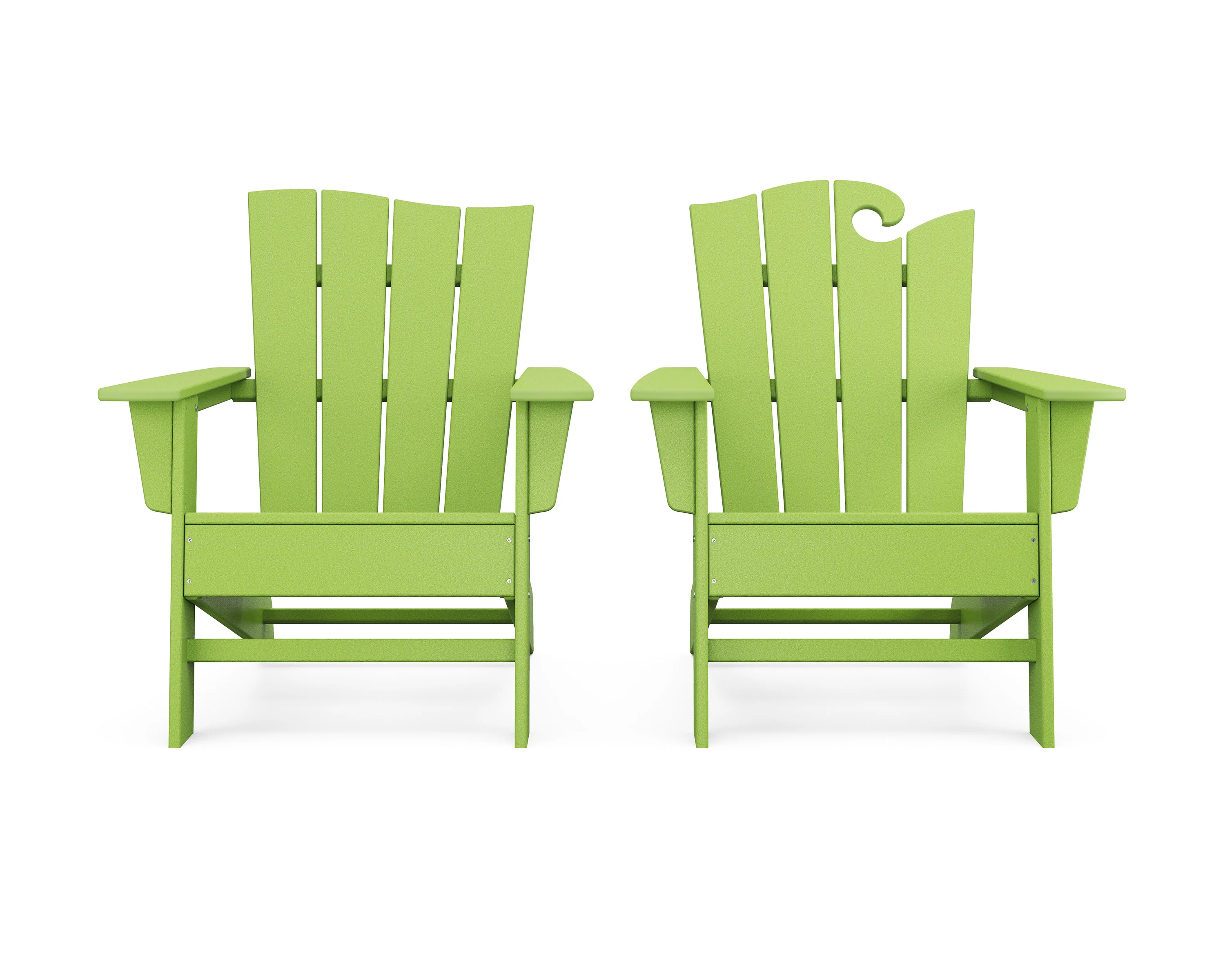 Wave 2-Piece Adirondack Set with The Wave Chair Left - Image 7