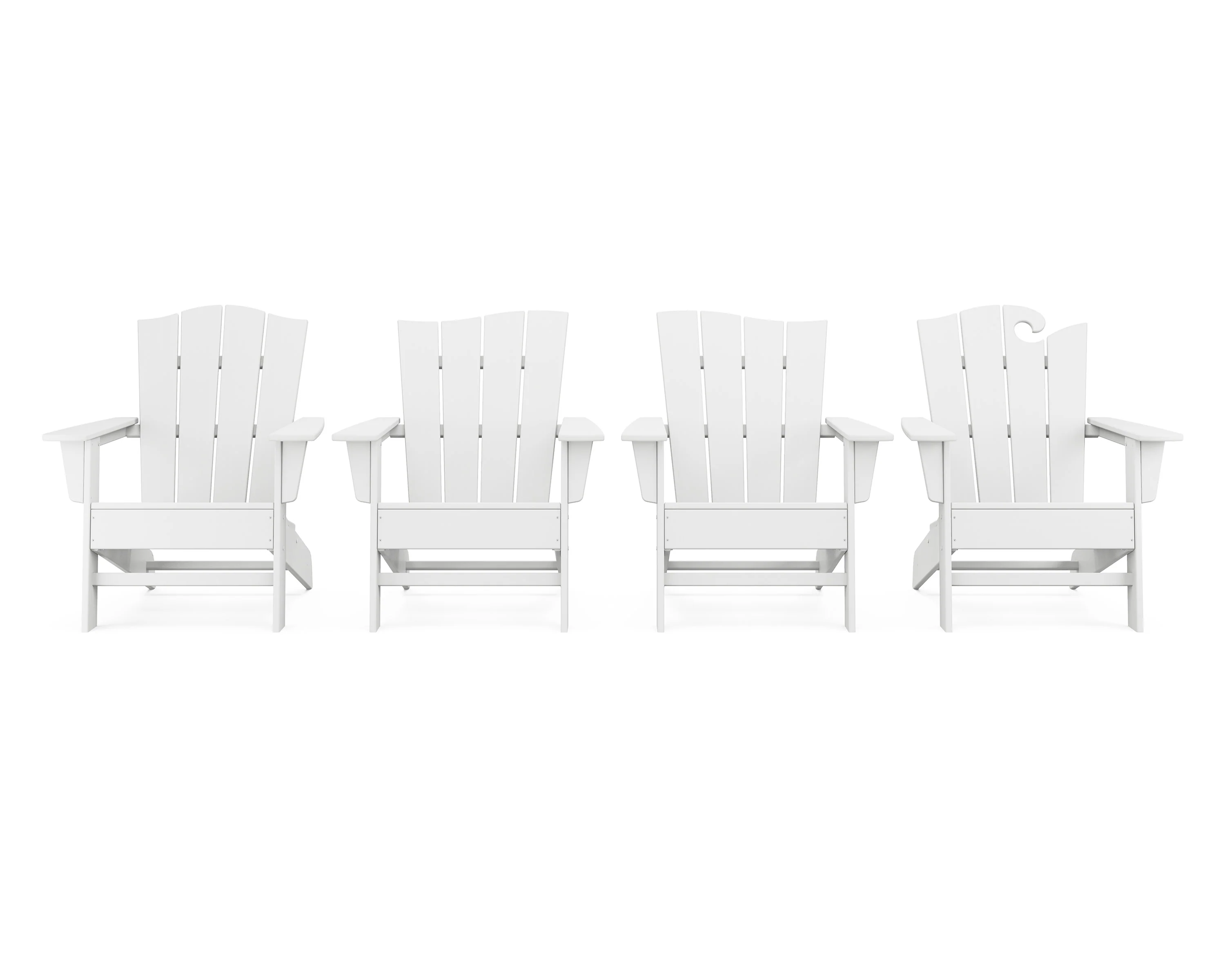 Wave Collection 4-Piece Adirondack Chair Set - Image 20