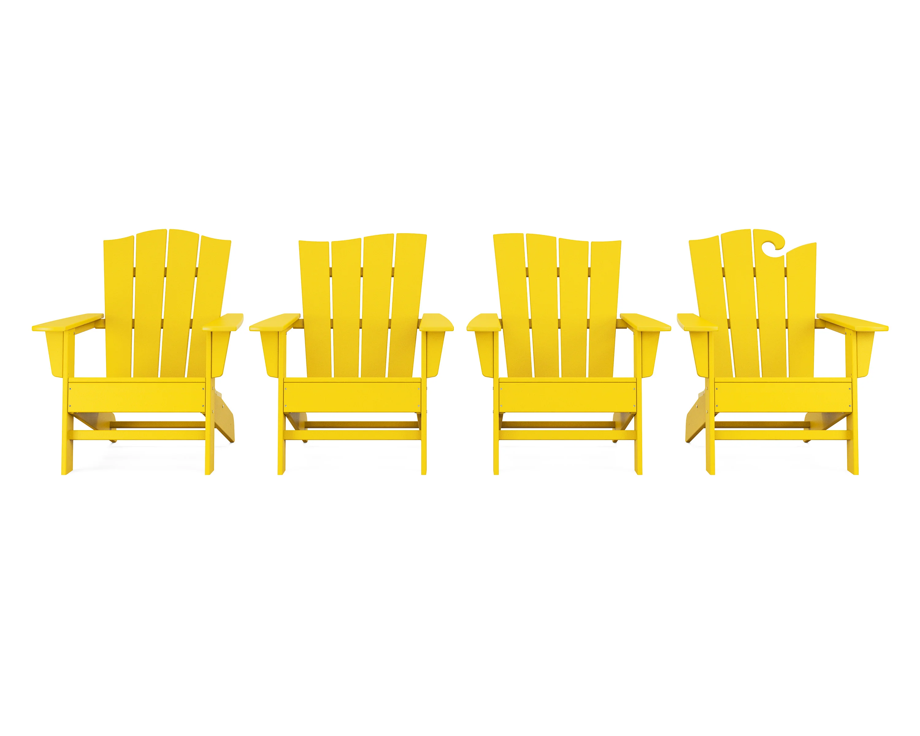 Wave Collection 4-Piece Adirondack Chair Set - Image 23