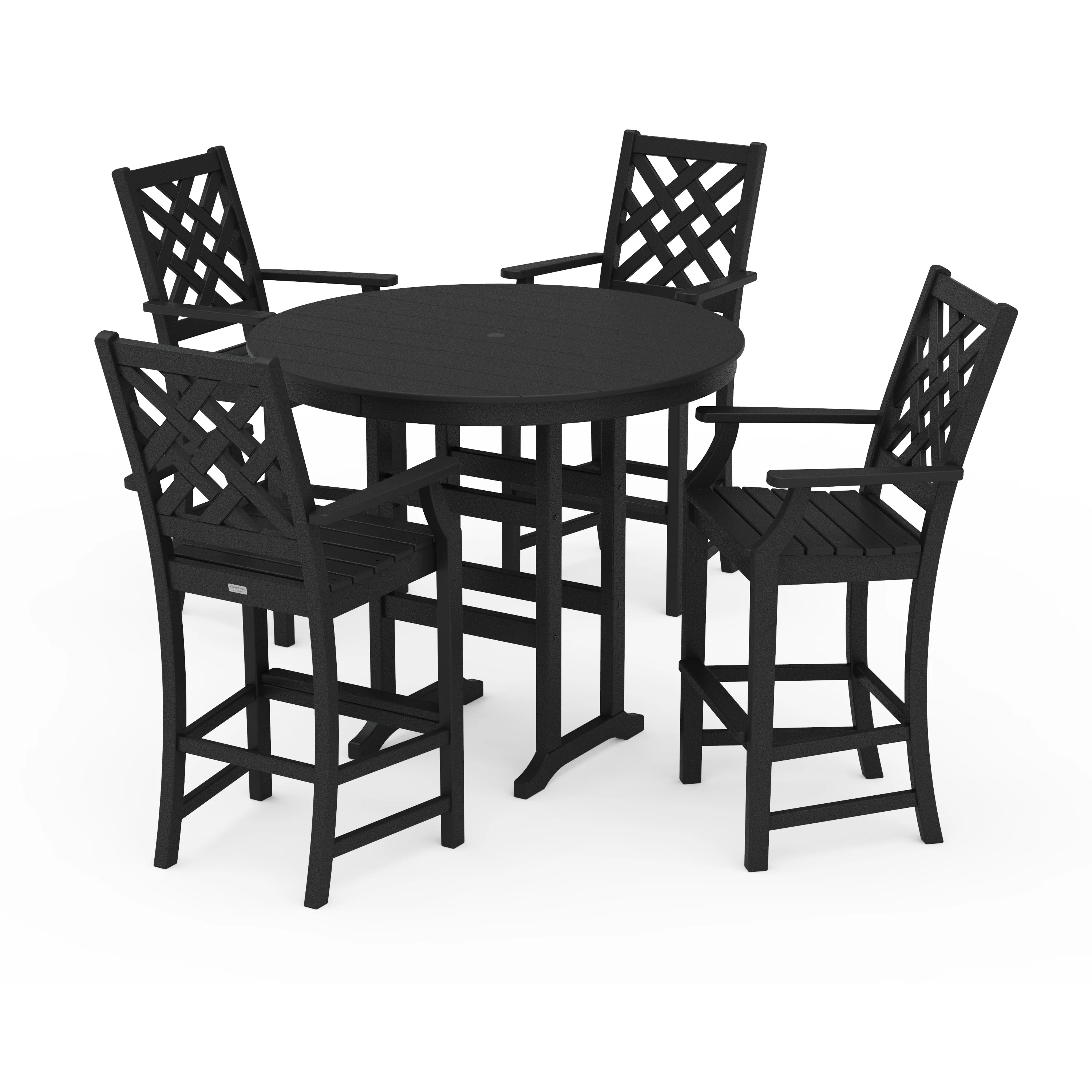 Wovendale 5-Piece Round Farmhouse Bar Set - Image 7