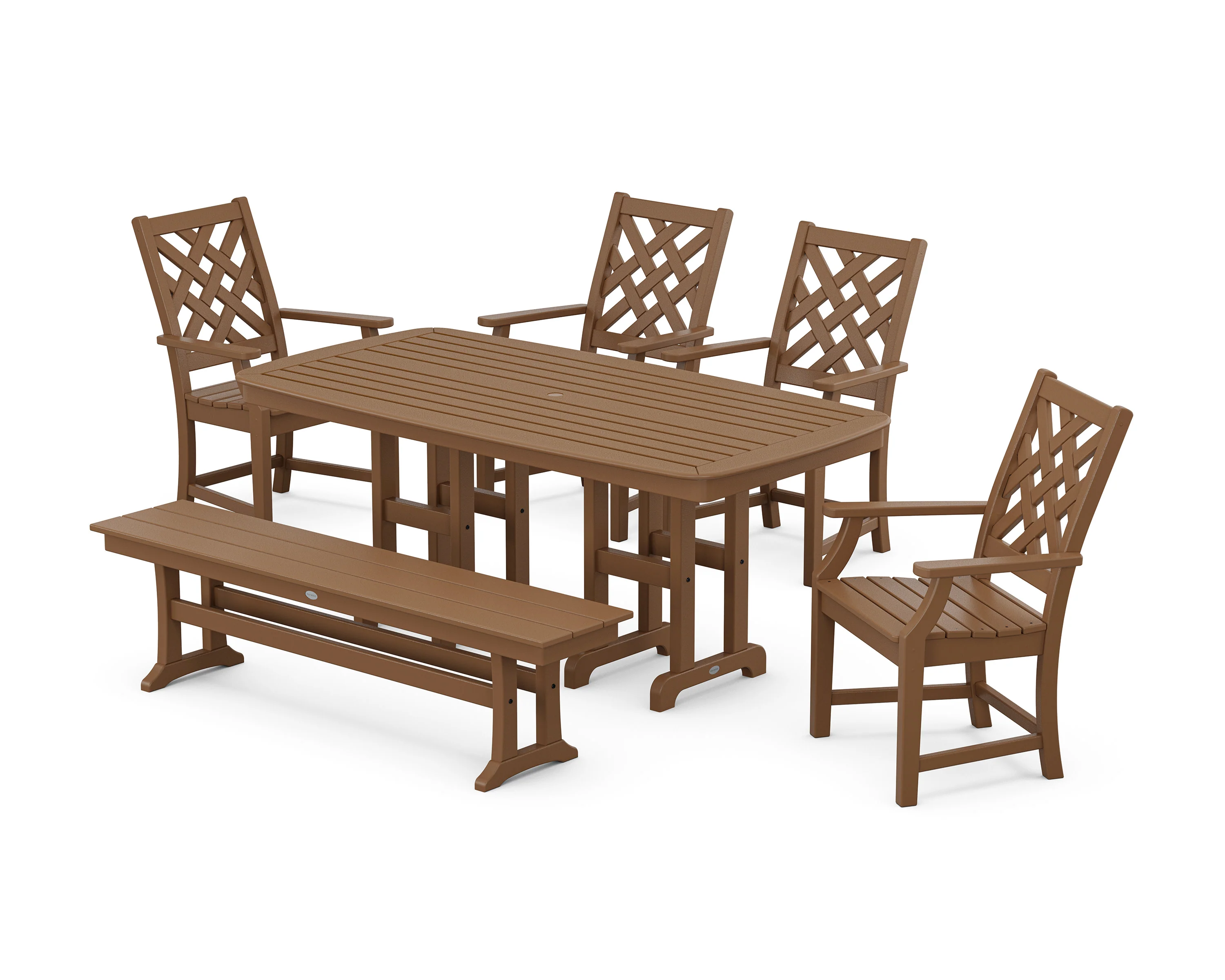 Wovendale 6-Piece Farmhouse Dining Set with Bench - Image 5