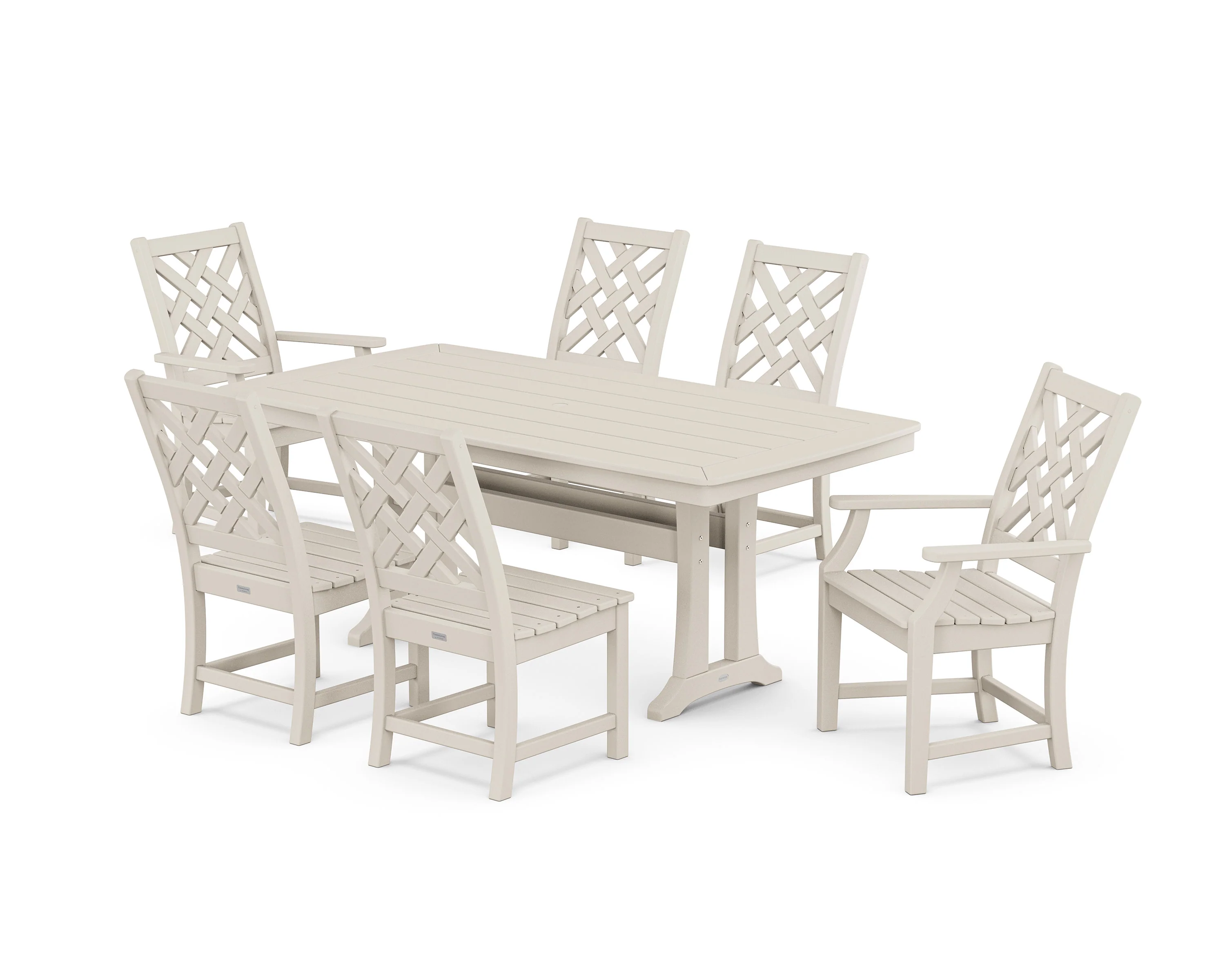 Wovendale 7-Piece Dining Set with Trestle Legs - Image 3