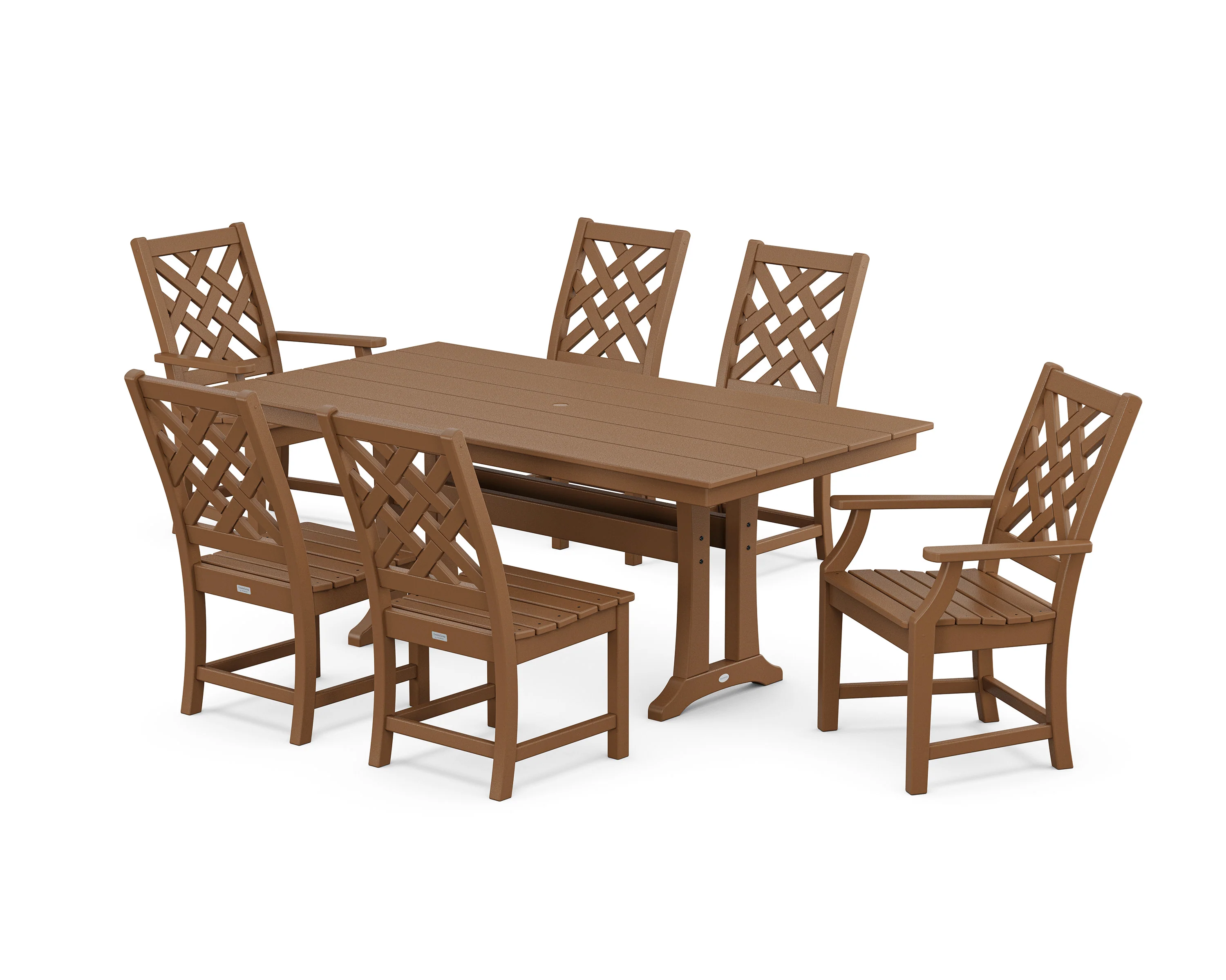 Wovendale 7-Piece Farmhouse Dining Set with Trestle Legs - Image 3