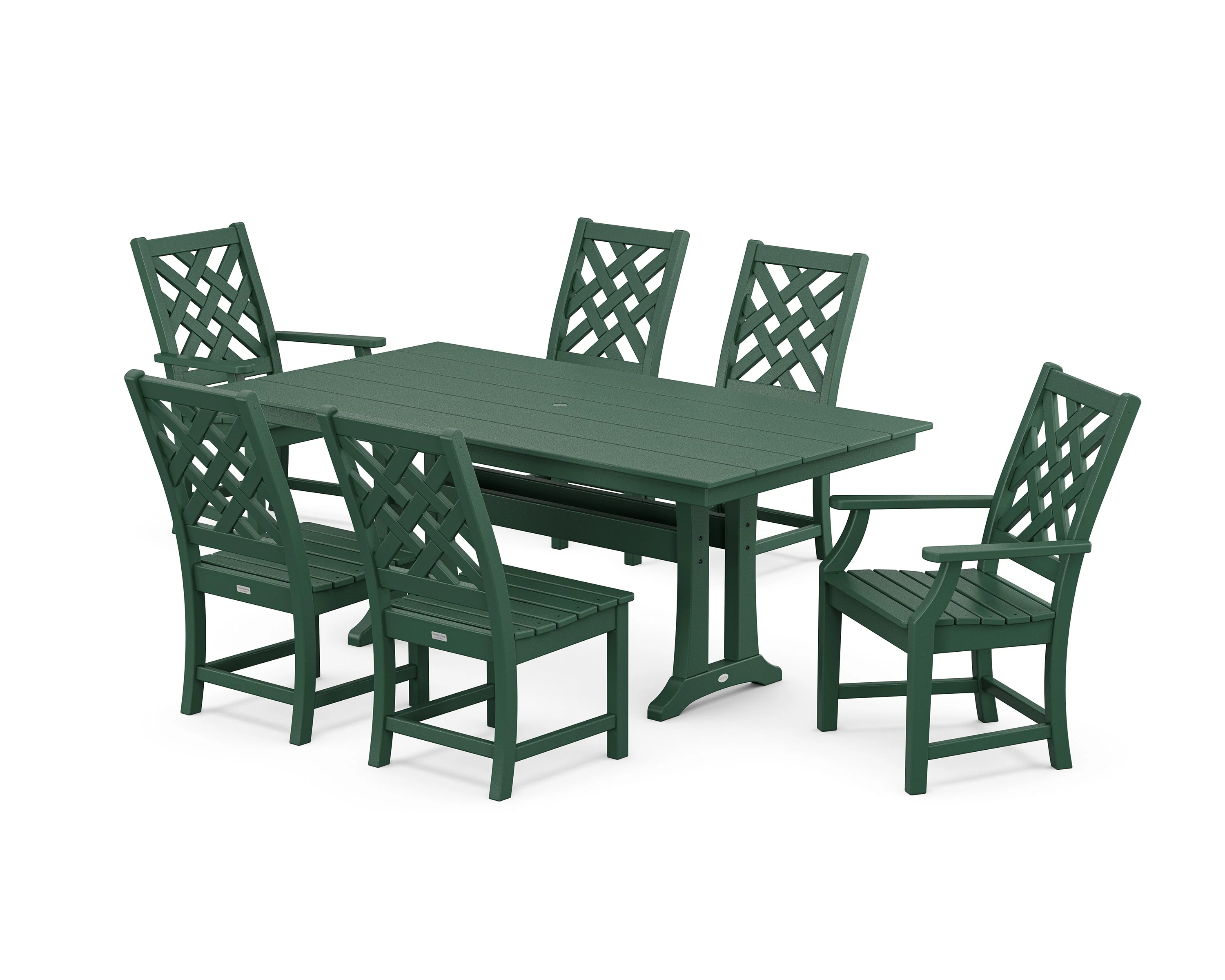 Wovendale 7-Piece Farmhouse Dining Set with Trestle Legs - Image 6