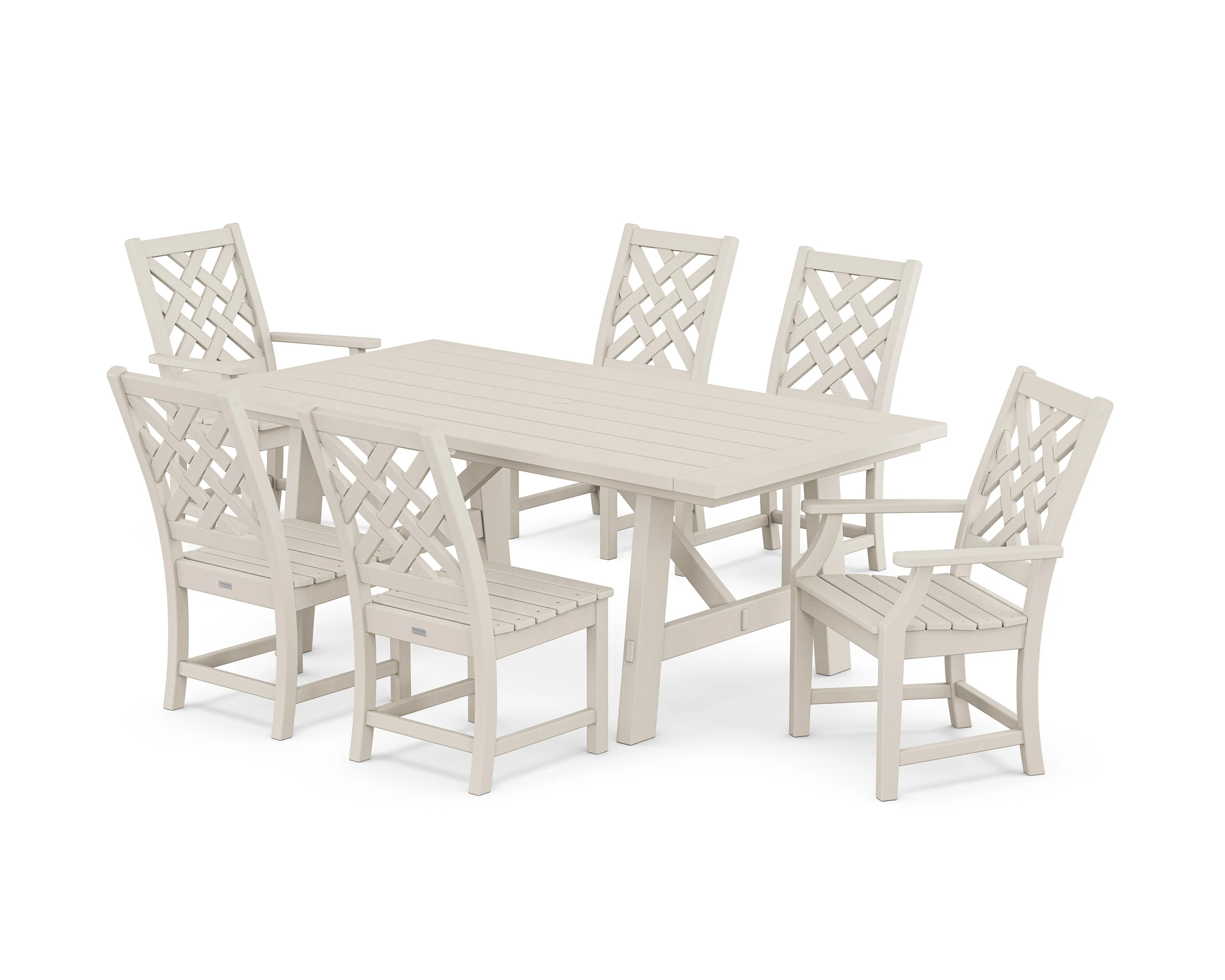 Wovendale 7-Piece Rustic Farmhouse Dining Set - Image 3
